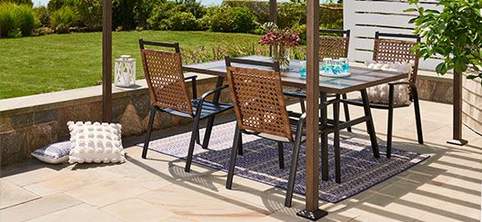 Outdoor Conversation Set 5 Piece Table Chairs Wicker Matte Black Patio Furniture Ebay Conversation Set Patio Black Patio Furniture Outdoor Conversation Sets