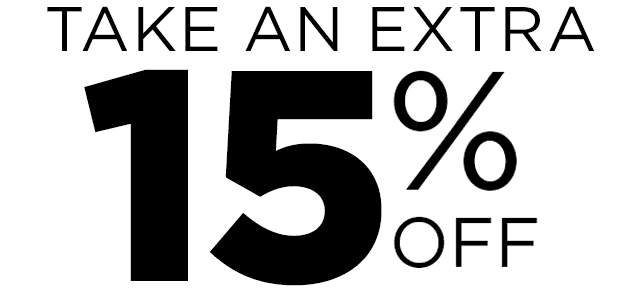 Take an Extra 15 Percent OFF