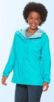 columbia women's blue square lodge mid lightweight omni heat hooded jacket